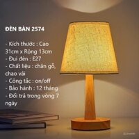 Đèn để bàn đọc sách, đèn bàn decor chụp chao nón HAPOVA 2574 (Tặng kèm bóng led)