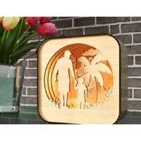 Đèn Decor để bàn, đèn ngủ, đèn trang trí bàn làm việc Shadow Box