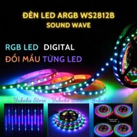 Đèn Ded ARGB WS2812B Hiệu Ứng Sóng Nhạc Kèm Điều Khiển Qua App Cảm Biến Nhạc Quay TikTok Chỉnh Từng Hạt LED