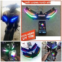 Đèn demi tổ ong cho exciter 150 tích hợp mạch audi A11 kết nối bluetooth, điều khiển hiệu ứng bàng điện thoại