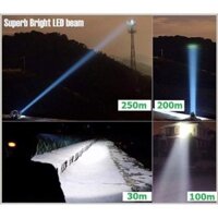 Đèn đeo đầu 3 bóng Công nghệ LED XML Cree T6 Siêu Sáng -  Đèn pin đội đầu,đeo trán 2 pin sạc 3 bóng led siêu sáng