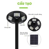 Đèn Đĩa Bay UFO 250W Sử Dụng Năng Lượng Mặt Trời ánh sáng vàng và ánh sáng trắng- Đèn UFO ánh sáng vàng