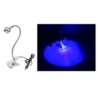 Đèn diệt khuẩn/ Đèn khử trùng tia cực tím Led 1wat UVA+UVC dùng nguồn USB chân kẹp bằng nhựa tiện dụng