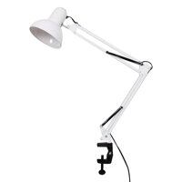 Đèn đọc sách - đèn kẹp bàn - đèn học kiểu sáng pixar đa năng xoay 360 độ kèm bóng LED - Trắng