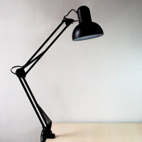 Đèn đọc sách - đèn kẹp bàn - đèn học kiểu sáng pixar đa năng xoay 360 độ kèm bóng LED - Đen