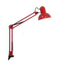 Đèn đọc sách - đèn kẹp bàn - đèn học kiểu sáng pixar đa năng xoay 360 độ kèm bóng LED - Đỏ
