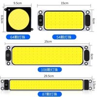 Đèn đọc sách ô tô COB Đèn nội thất ô tô 12V24V Van Roof Light Xe tải lớn Đèn LED nội thất