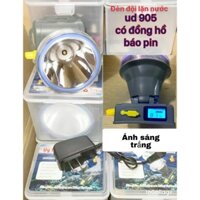 Đèn đội đầu chống nước- LẶN NƯỚC- Uy danh UD905T- có đồng hồ báo mức năng lượng, nhiều mức ánh sáng