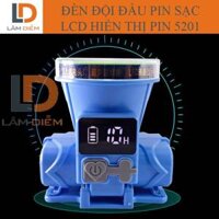 Đèn đội đầu pin sạc TypeC LED hiển thị thời gian sử dụng pin led siêu sáng  AT 5201