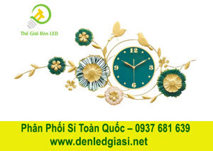 Đèn đồng hồ hoa lá DH 1001