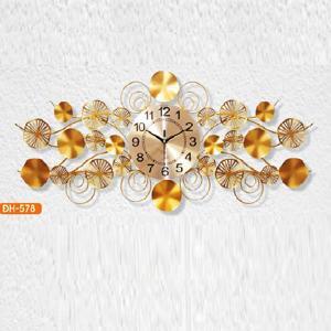 Đèn đồng hồ thiết kế sang trọng ánh vàng DH 578