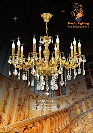 Đèn đồng quý tộc Phedra 01