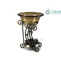 Đèn đốt tinh dầu Khung sắt sóng TAN