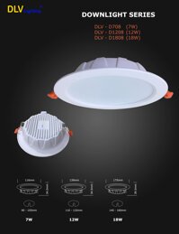 Đèn downlight âm trần 7W (DLV-D708)