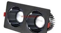 Đèn Downlight Âm Trần đôi thân đen Led COB chống chói 2x7W, ánh sáng trắng, vàng