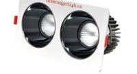 Đèn Downlight Âm Trần đôi thân trắng Led COB chống chói 2x7W, ánh sáng trắng, vàng