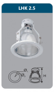 Đèn downlight âm trần Duhal LHK2.5