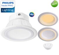 Đèn downlight âm trần Led thông minh Philips Smalu 59062 9W điều khiển từ xa bằng Remote 3 chế độ và 3 màu sáng