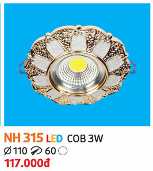Đèn Downlight âm trần NH315