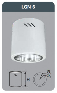 Đèn downlight gắn nổi Duhal LGN6