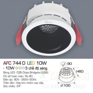 Đèn downlight led 1 chế độ  AFC 744D 10W