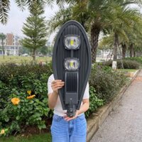 Đèn đường led 100w siêu tết kiệm điện, có 2 thấu kính quang học siêu sáng (TK02)