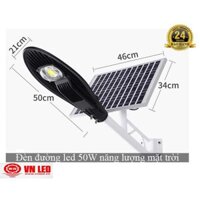 Đèn đường led 50W năng lượng mặt trời Pin 30Ah, VIETMLED