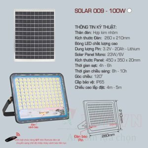 Đèn đường led Anfaco SOLAR 009 - 100W