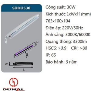 Đèn đường led Duhal 30w SDHO530