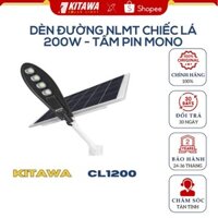 Đèn Đường Năng Lượng Mặt Trời Hình Chiếc Lá 200W CL1200 Kitawa Điều Khiển Remote, Cảm Biến Ánh Sáng