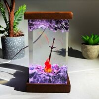 Đèn Epoxy resin pha lê cao cấp Bonfire Dark Soul( ẢNH THẬT)