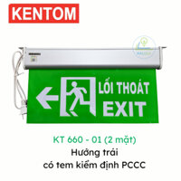 Đèn Exit 2 mặt - chỉ hướng sang trái có tem kiểm định PCCC - KT 660 - 01