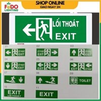 đèn EXIT lối thoát hàng chính hãng kentom có tem kiểm định KT610- 1 mặt