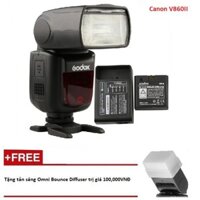 Đèn Flash Godox V860II Cho Canon (Kèm pin và sạc) - Tặng tản sáng Omni bouce