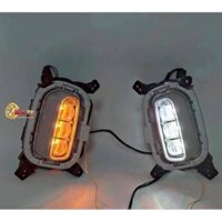 Đèn gầm trước xe SELTOS Led 2 màu Daylight trắng Vàng xi nhan trang trí làm đẹp cản trước ô tô KIA cao cấp