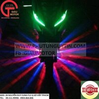 ĐÈN GẦM XE MÁY 12 TIA MÀU XANH, ĐỎ, VÀNG, TÍM, TRẮNG