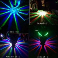 Đèn gầm xe máy 36 tia màu xanh, đỏ, vàng, tím, trắng