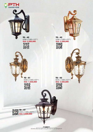 Đèn gắn trụ cổng TD-42