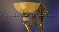 Đèn gắn tường bằng đồng chao đá vàng tự nhiên cổ điển VĐ8300/1 L200xH280