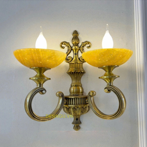 Đèn gắn tường cổ điển vàng đồng 9309/2