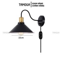 Đèn gắn tường đui đồng hình chóp nón D22cm cần cong TAMOGA DGT 2365