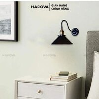 Đèn gắn tường đui đồng hình chóp nón D22cm cần cong HAPOVA MORES 2365