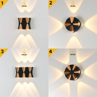 Đèn Gắn Tường Hắt Nhiều Hướng Trang trí Ngoài Trời Vỏ nhôm mạ đồng tĩnh điện chống nước chuẩn IP65