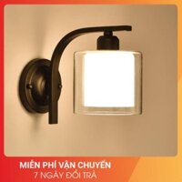 Đèn gắn tường KOKA cao cấp chao đèn thủy tinh 2 lớp, thân đèn và đế kim loại tĩnh điện