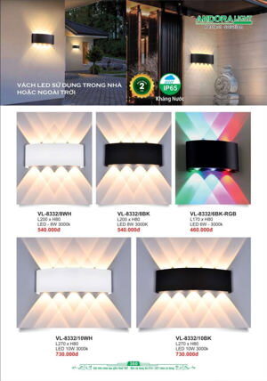 Đèn gắn tường VL8332/6BK