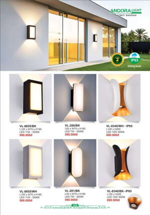 Đèn gắn tường VL8340/BK