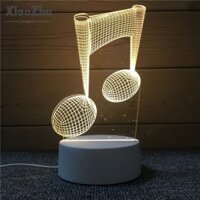 Đèn ghi chú nhạc ba chiều USB trang trí sáng tạo đèn bàn nhỏ