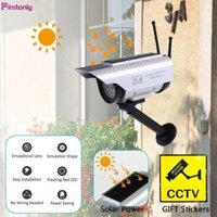 Đèn Giả Camera Chống Trộm Năng Lượng Mặt Trời-Chống Nước-Có Điều Khiển Cảm Biến-Tiết Kiệm Điện.