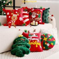 Đen Giáng Sinh Sofa Đệm Bảo Vệ Thoải Mái Thêu Vỏ Gối Trang Trí Vỏ Gối Với Thêu Thanh Lịch