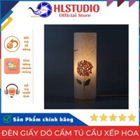 Đèn giấy dó cẩm tú cầu xếp hoa, đèn trang trí nội thất, đèn để bàn phòng ngủ HL Lighting